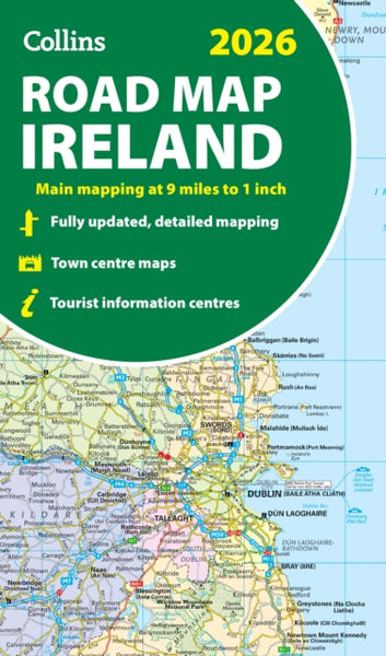 2026 Collins Road Map of Ireland : Clear and Detailed Folded Map of Ireland-9780008719241
